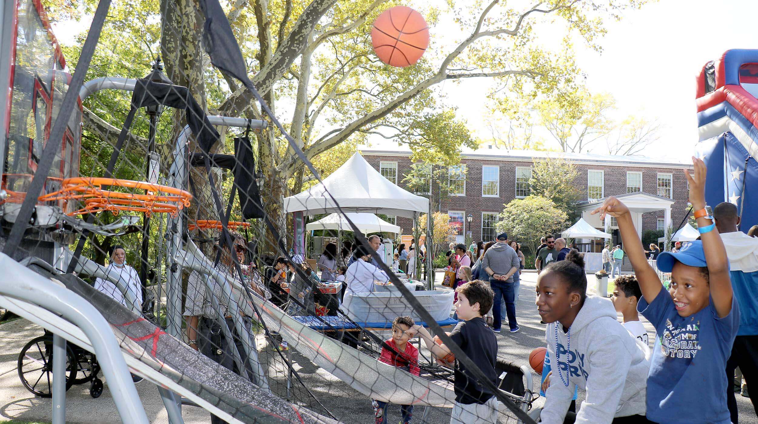 kids playing carnival games