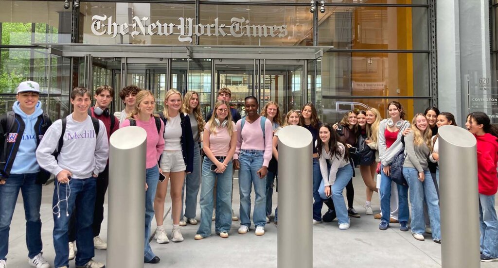 Poly Journalism students visit NY Times