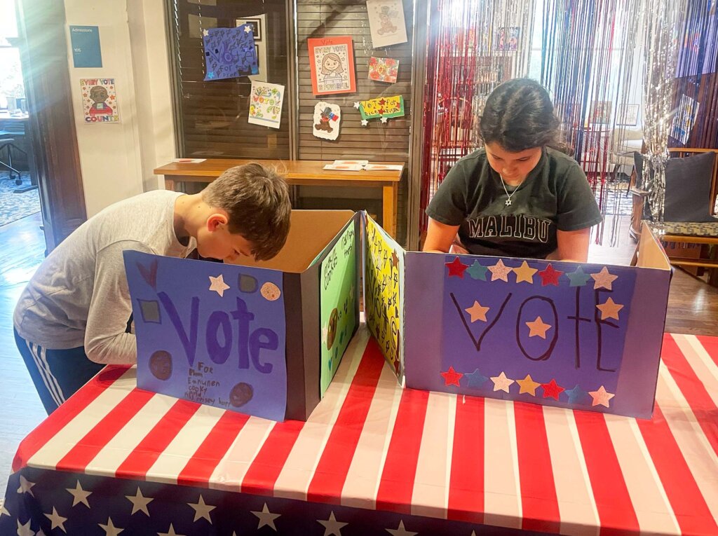 Lower School students voting