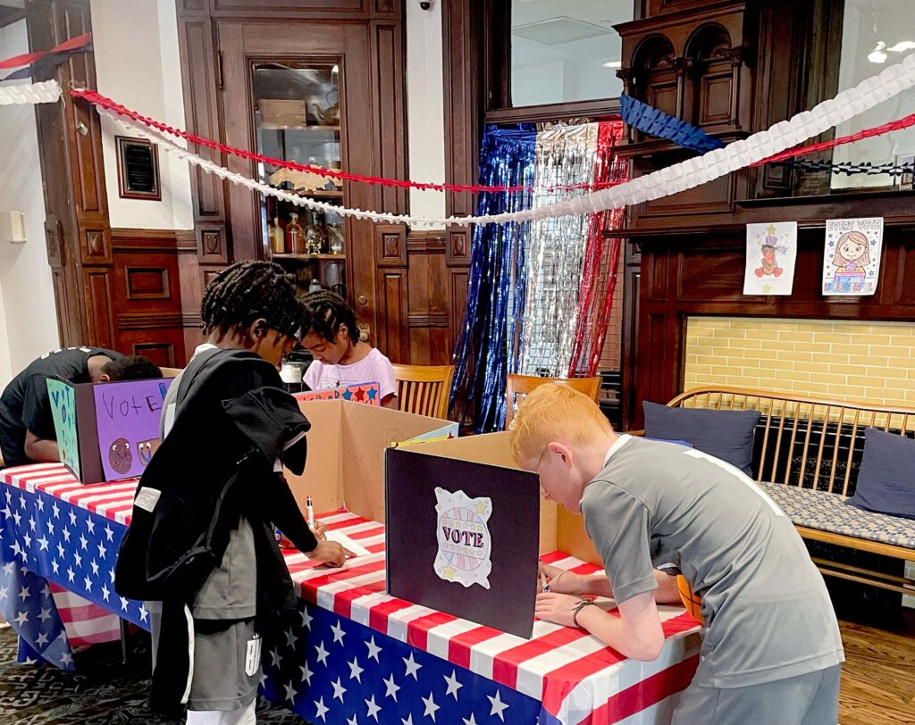 Lower School students voting