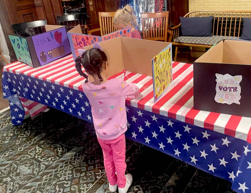 Lower School students voting