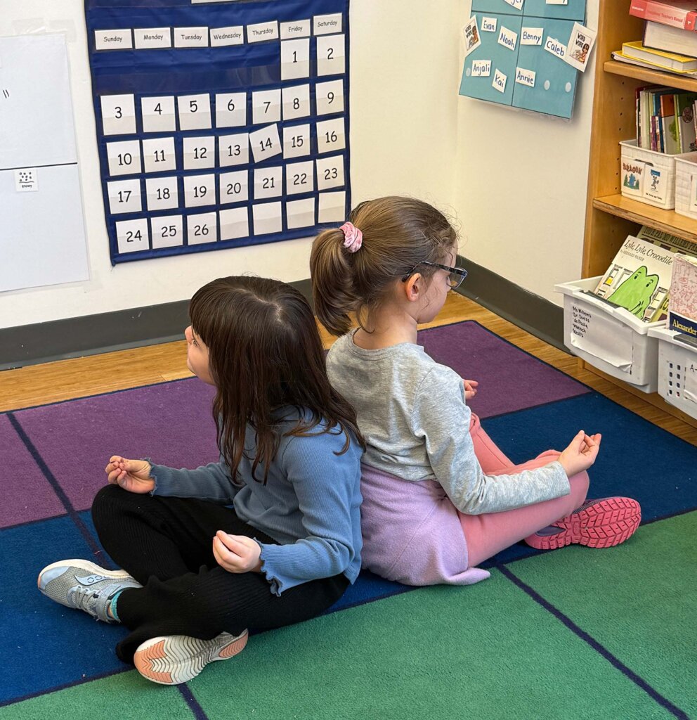 Students in Poly Prep Lower School Mindfulness Class