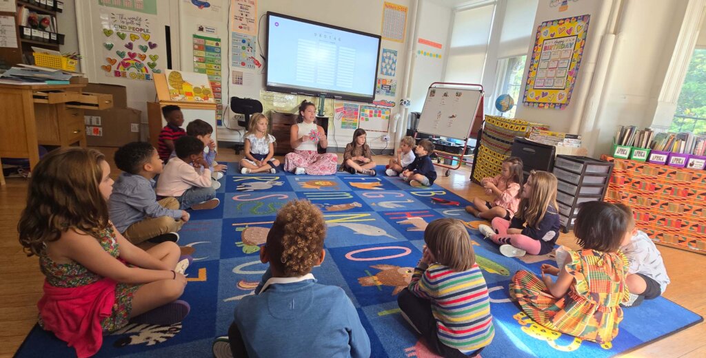 Students in Poly Prep Lower School Mindfulness Class