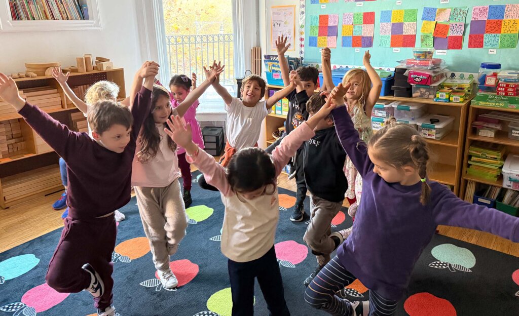 Students in Poly Prep Lower School Mindfulness Class