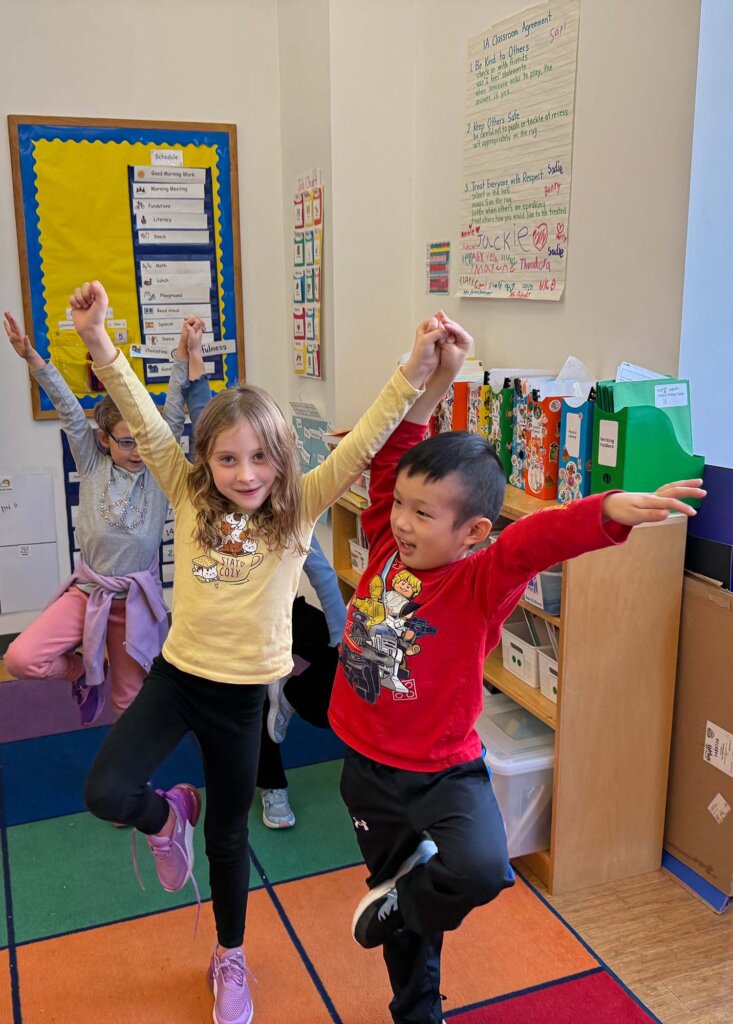 Students in Poly Prep Lower School Mindfulness Class